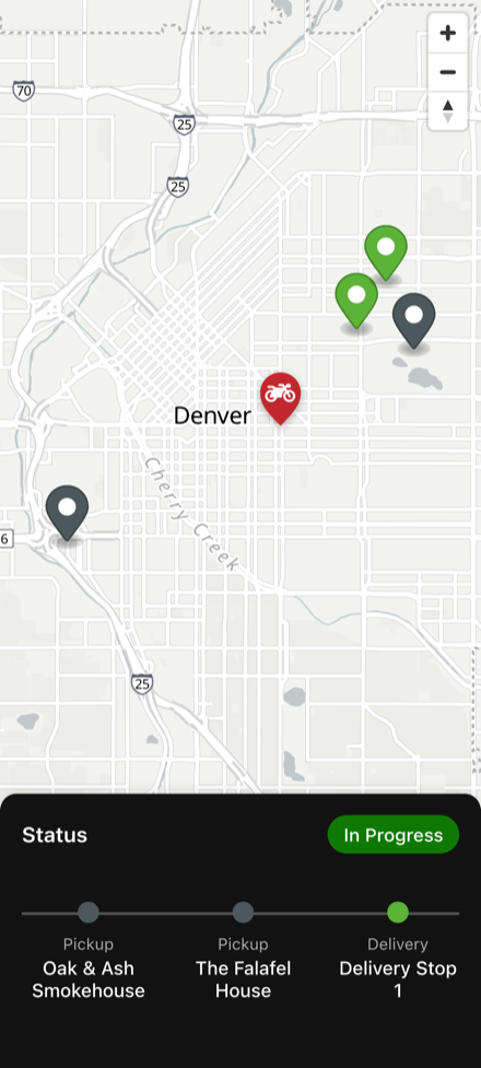 Customer tracking screenshot